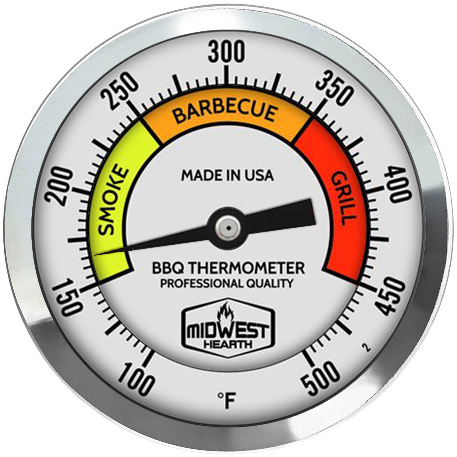 Pijnstiller rand licentie Deluxe BBQ Smoker Thermometer with Calibration - 3" Silver Dial – Midwest  Hearth