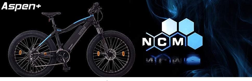 NCM Aspen 26 Bicicleta eléctrica Fatbike 48V 16Ah 624Wh, negro