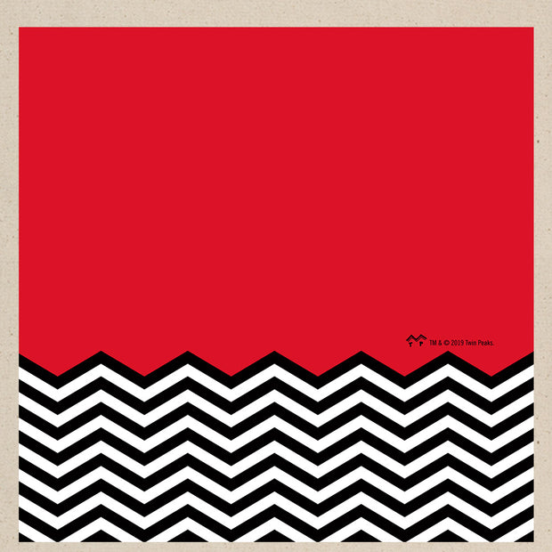 Twin Peaks Red Room Chevron Canvas Tote Bag