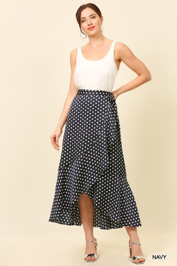 Polka Dot Wrap Skirt – Cashmere Clothing Co