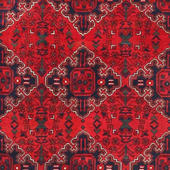 repeating pattern afghan rug