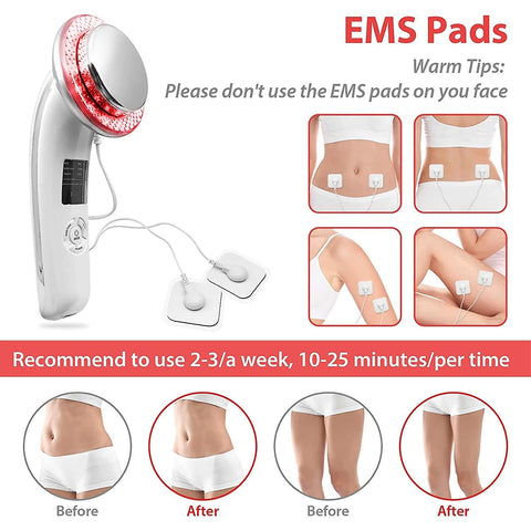 Ultrasonic Handheld 6 in 1 Rf Ems Beauty weight loss Slimming Massage Fat Removal