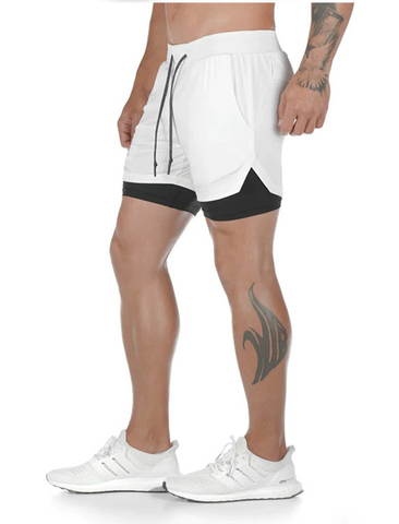 Gym shorts med Compression under tights og perfekt lengde