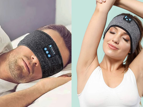 Trådløst Bluetooth-hodebånd og sove hodetelefoner Bluetooth-pannebånd