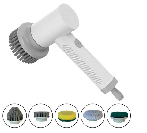 Electric spin scrubber brush and cleaning brush