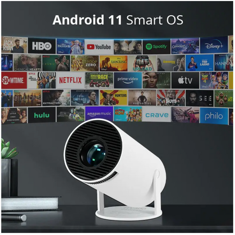 Portable 4K Projector with Android share screen system