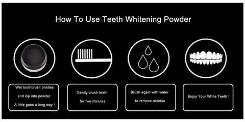 Hvordan bruke Glory Smile™ svart tannblekings pulver