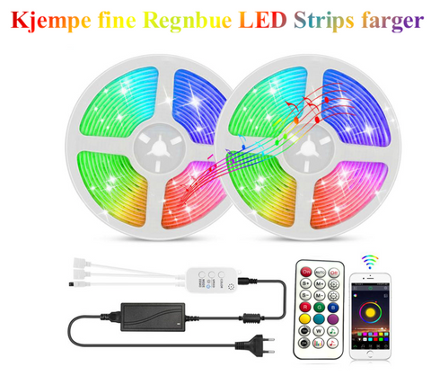 5 meter Regnbue LED Strips farger