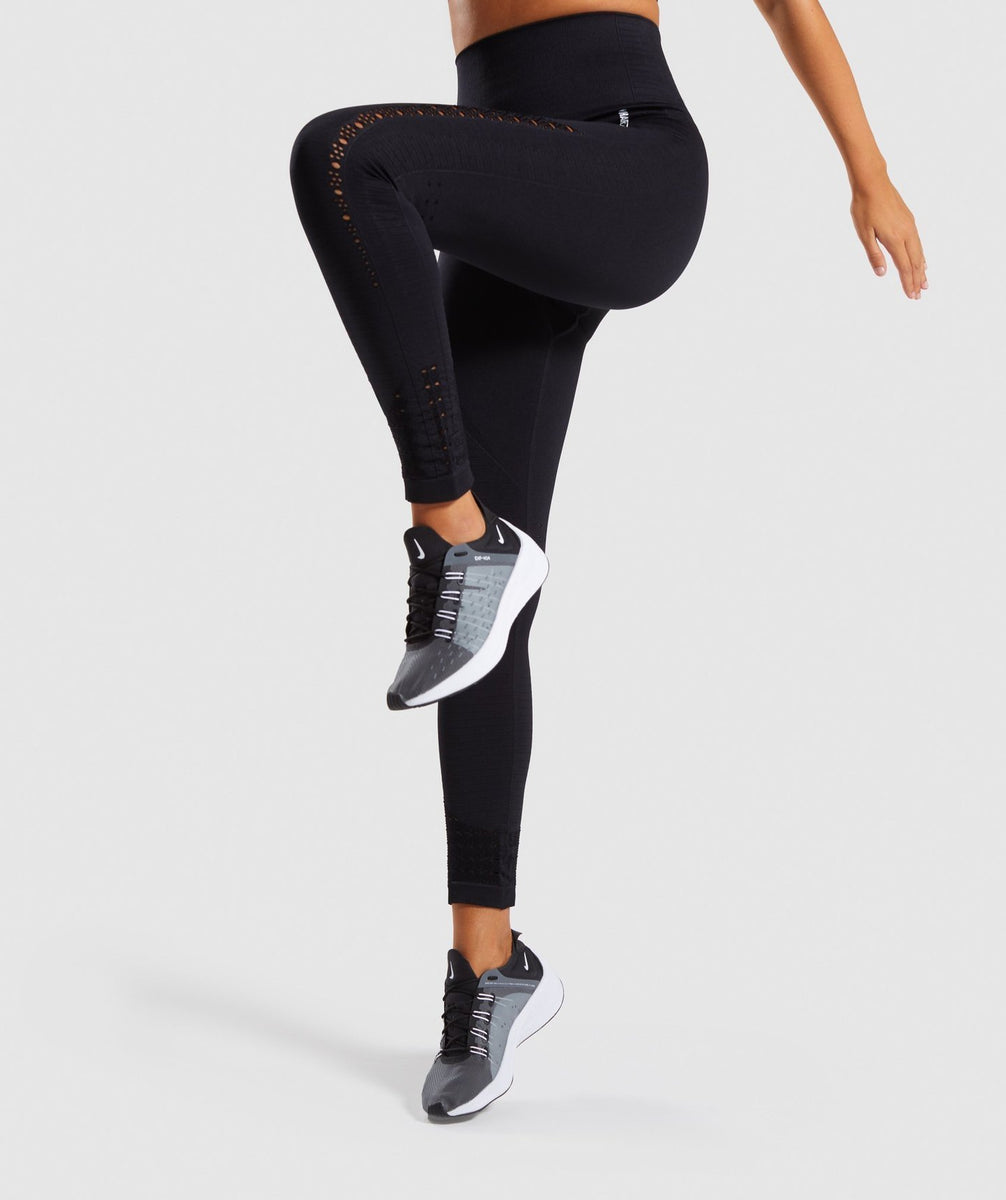 Gymshark Energy+ Seamless Leggings - Black | tekshop.no