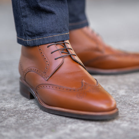 Brogue boots with 360 leather welt