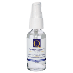 Hyaluronic (PUR) Hydrating Serum, Quannessence, Made in Canada, Skincare, Holistic Beauty, Face, Advanced Serums, Anti-Aging, Gel, Clear container with pump