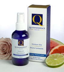 Quannessence, made in Canada, skincare, beauty, holistic approach, Face, toner, Mist, Moisture Mist, blue bottle with spray