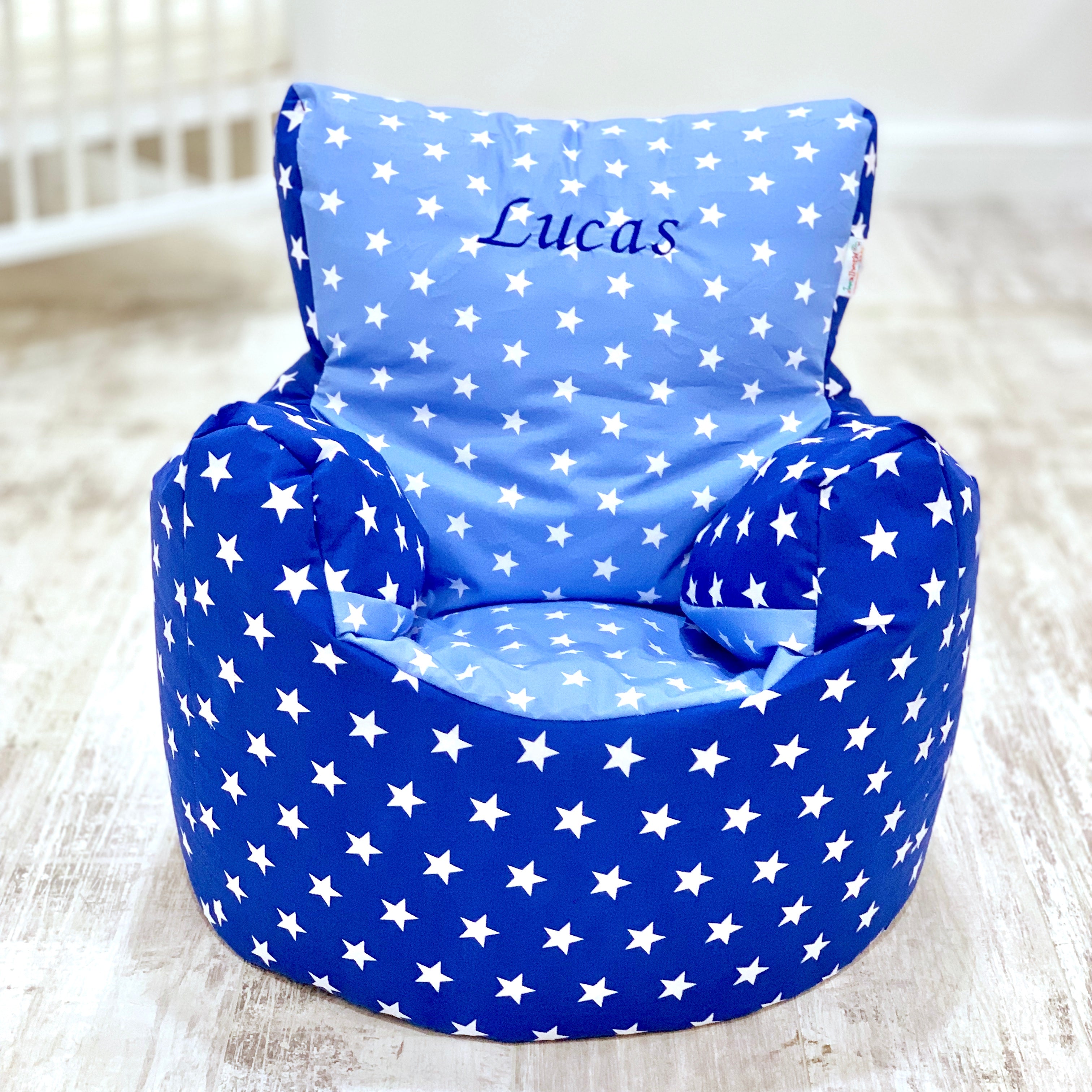 baby blue bean bag chair
