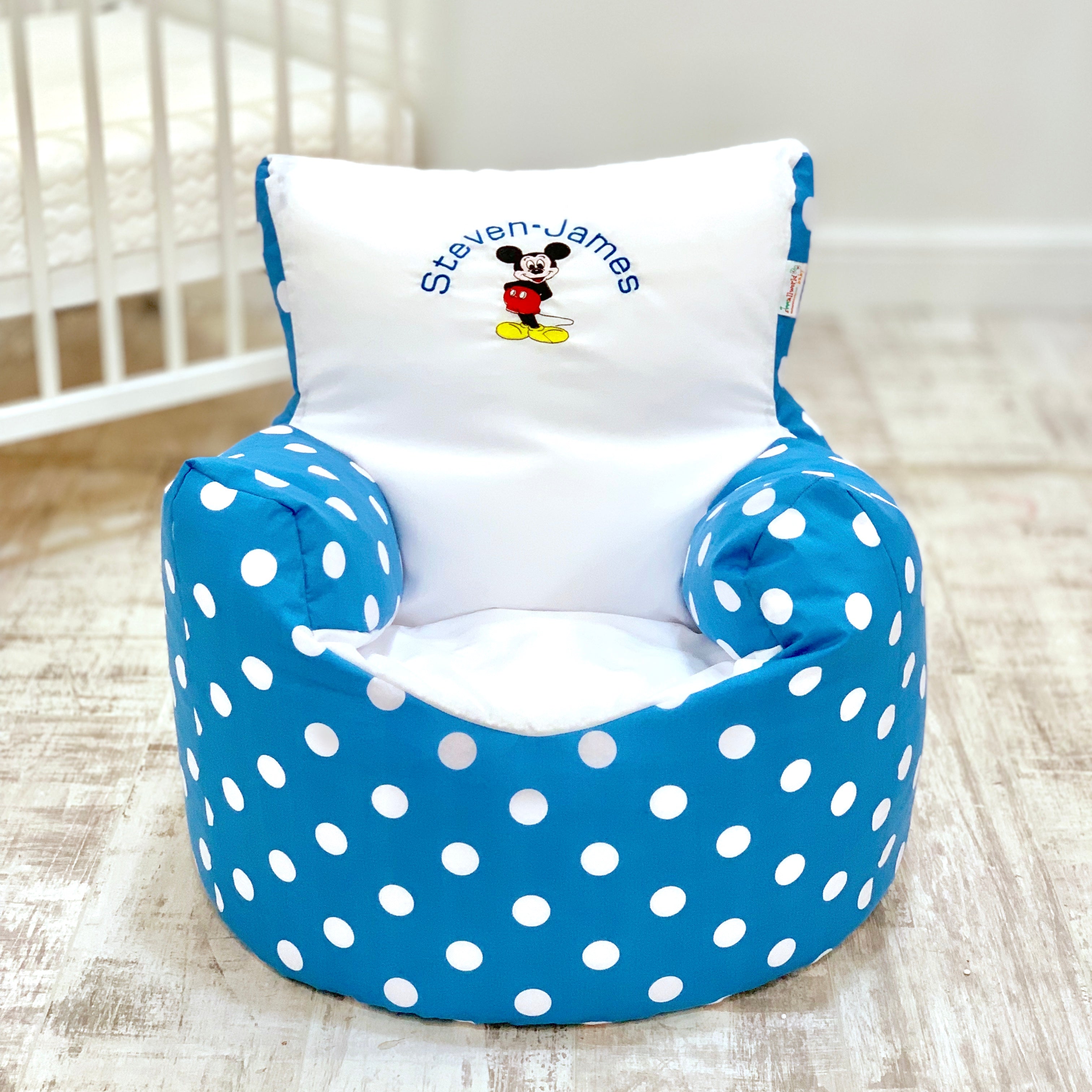 personalised mickey mouse bean bag chair  18 months  4 years