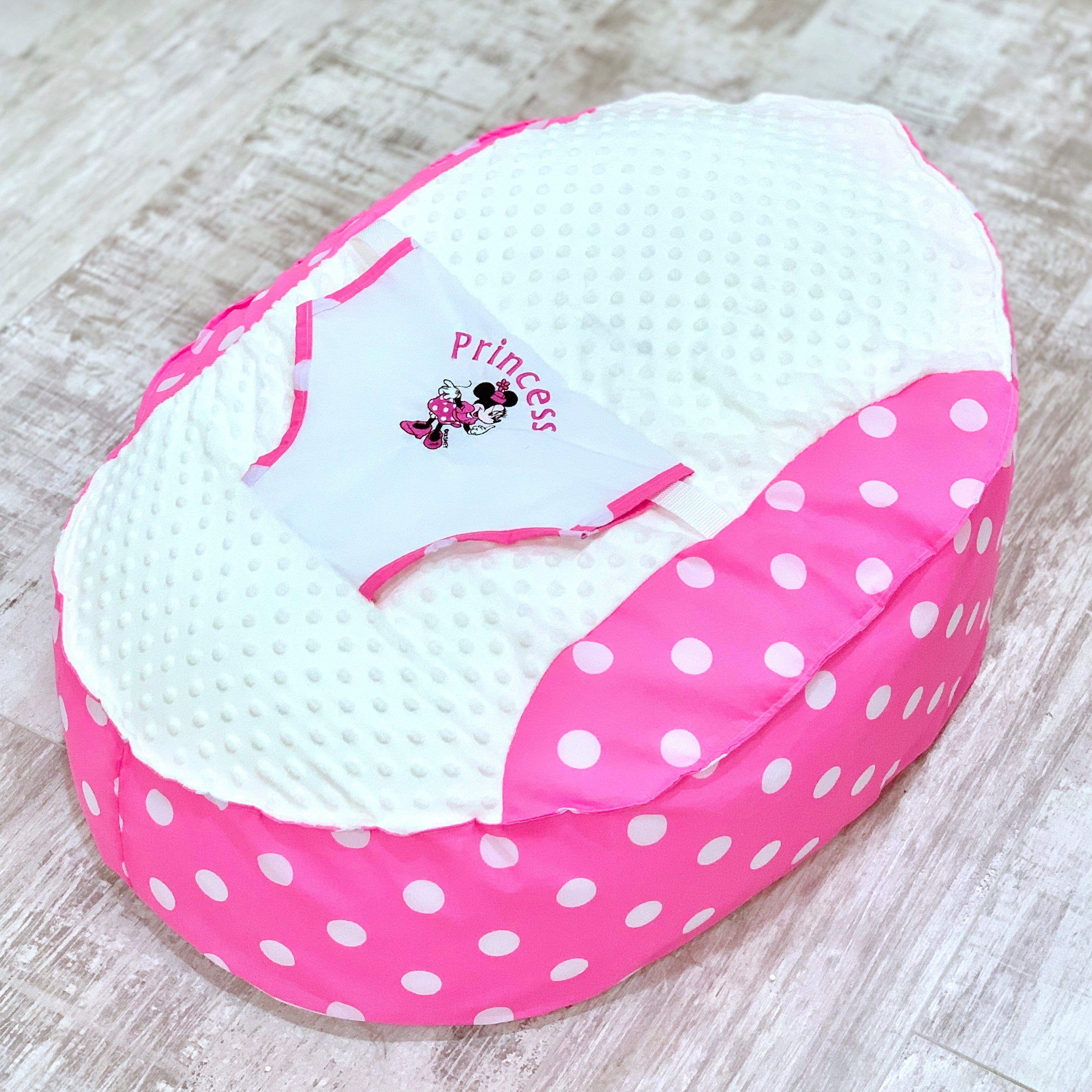 personalised minnie mouse baby bean bag – small world baby shop