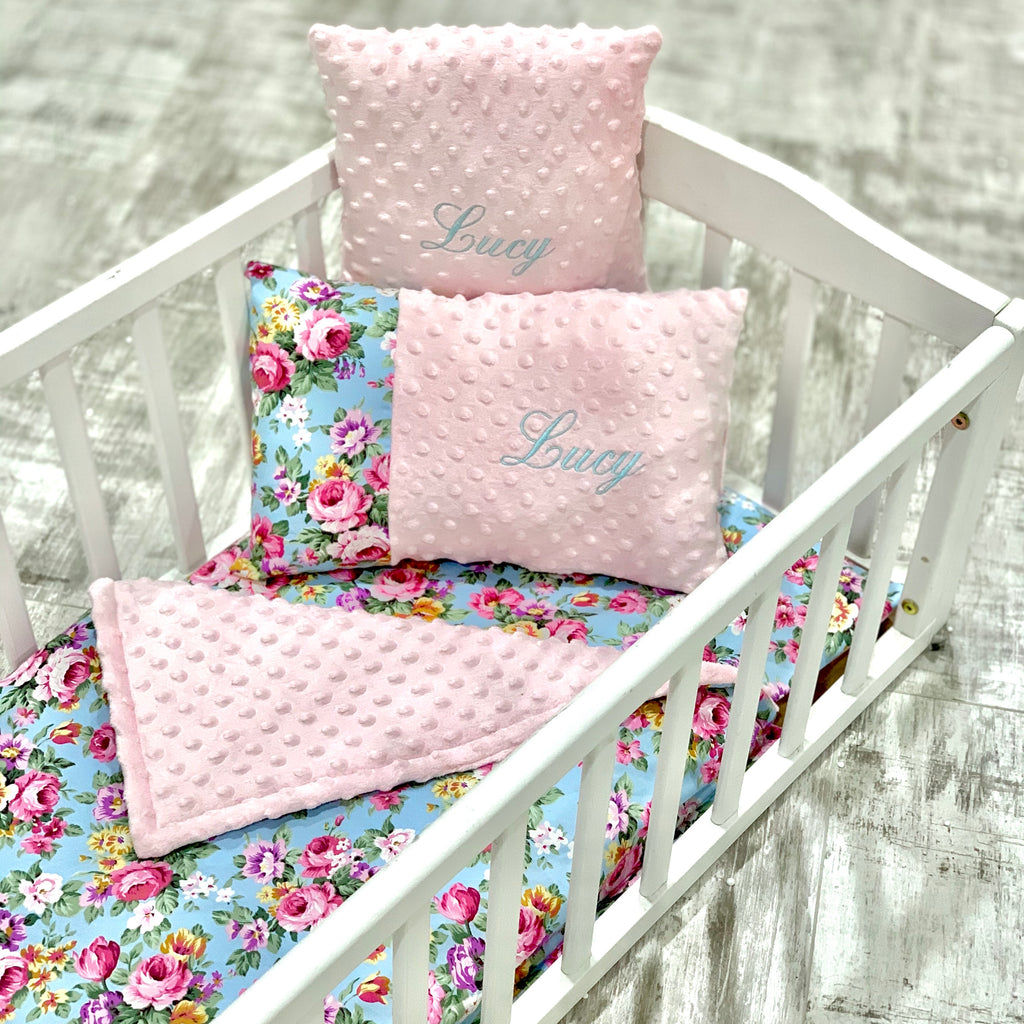 vintage floral cot bedding