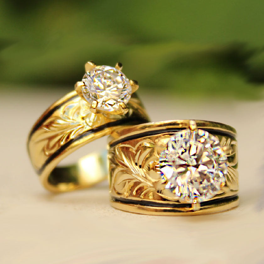 Hawaiian Style Wedding Rings Tagged "Hawaiian Heirloom