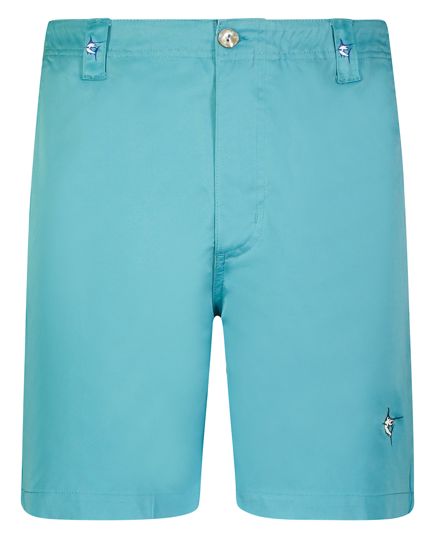 Captain Shorts Teal Light Weight Cotton Stretch – White Water Life