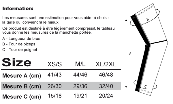 Team Vitality Gaming Team Cuff Sizes