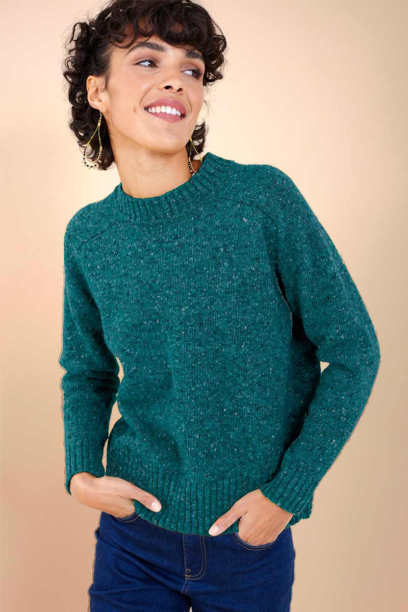 Donegal Merino Wool Sweater in Lime – OUBAS