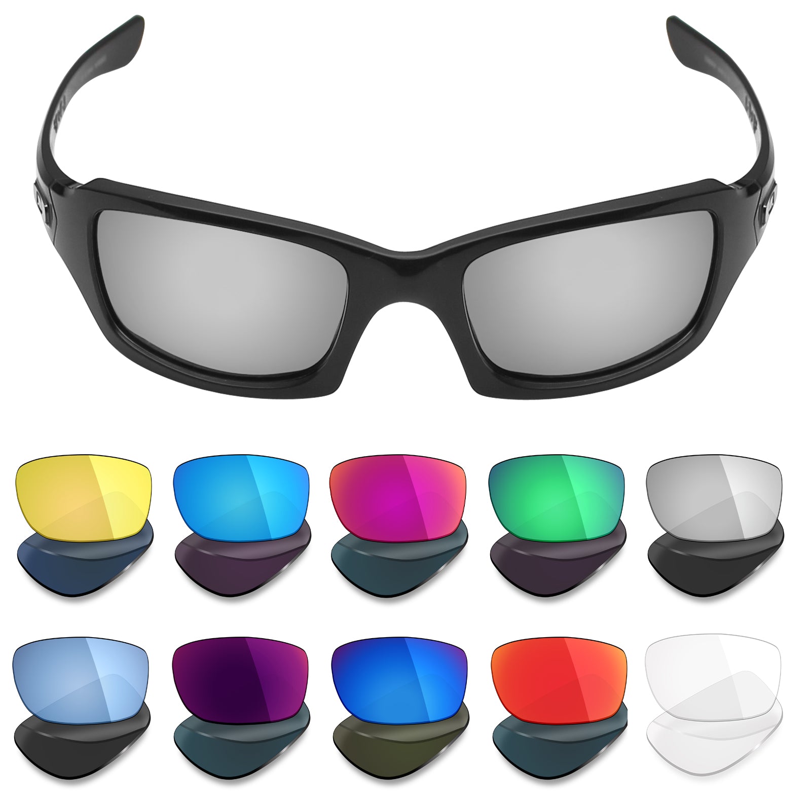 MRY Custom Prescription Replacement Lenses for Oakley Fives Squared