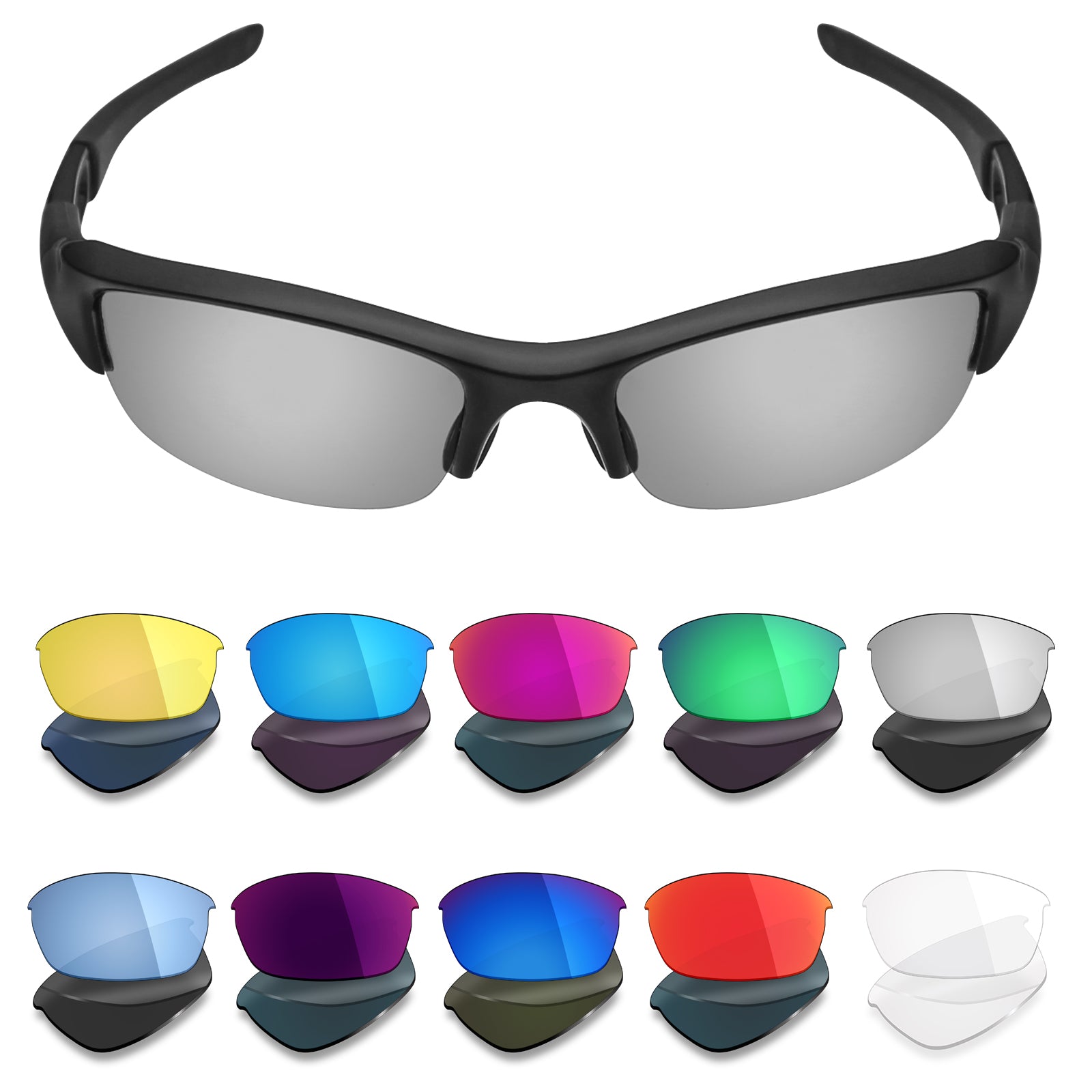 MRY Custom Prescription Replacement Lenses for Oakley Flak Jacket