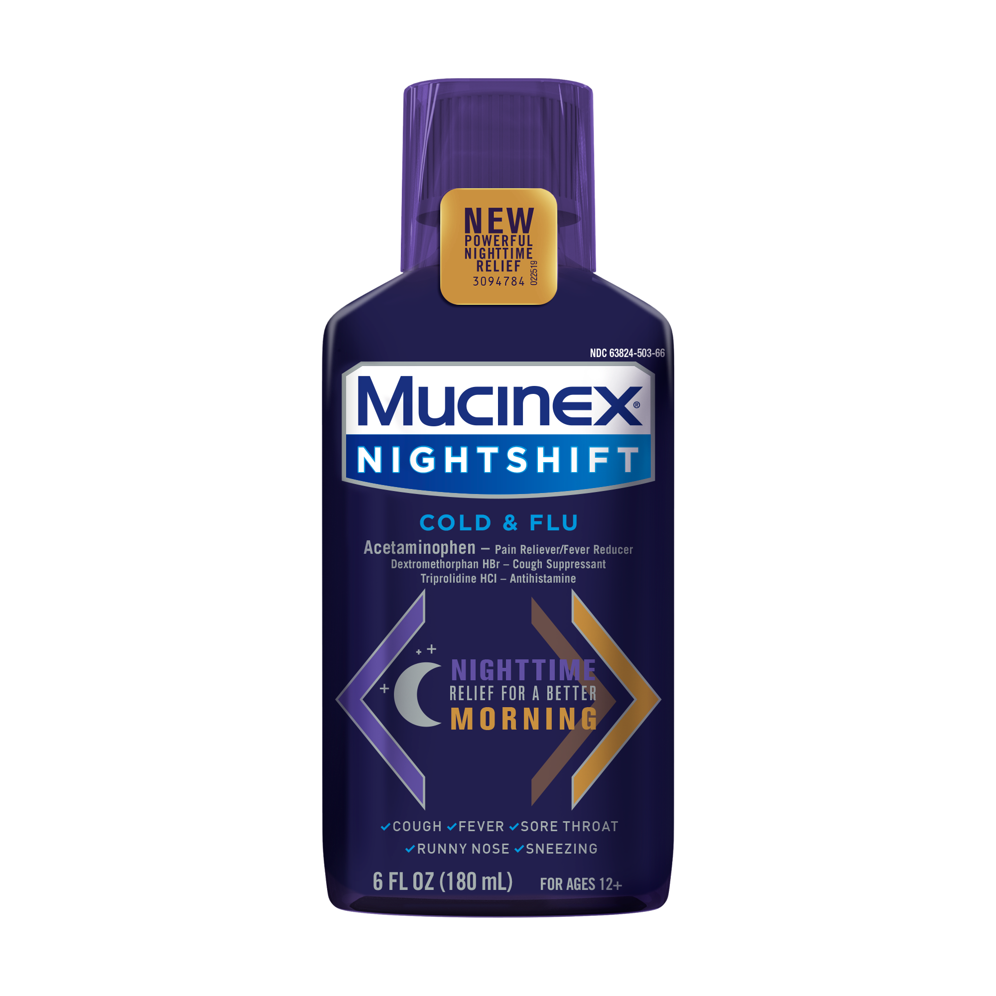 mucinex night shift cold and flu dosage