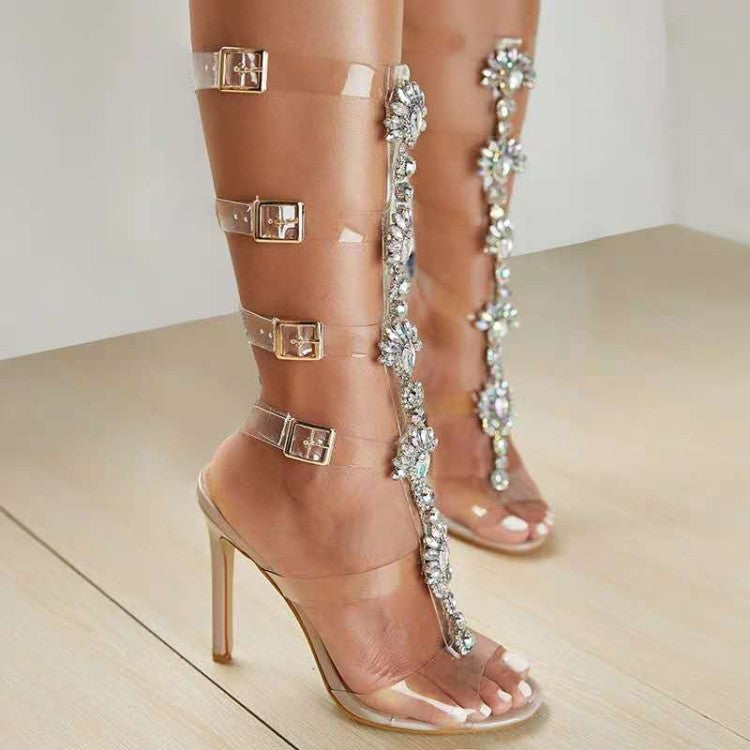 rhinestone gladiator heels