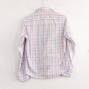 VIN-SHI-10274 Vintage επώνυμο πουκάμισο Tachinni καρό unisex S