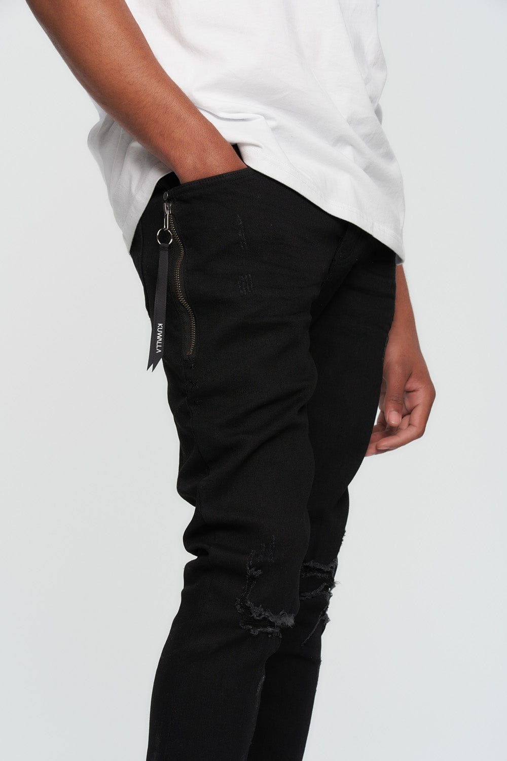 Kuwalla Tapered Skinny Black Denim - Underground Clothing