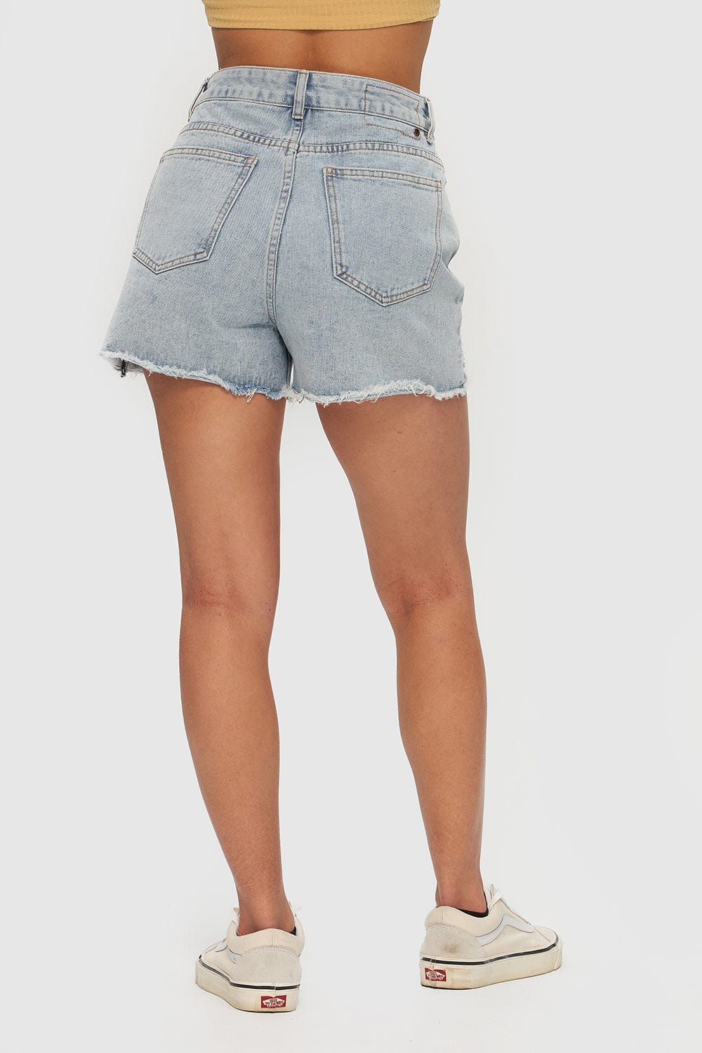 Lagunaa Black | High-Waisted Black Denim Shorts