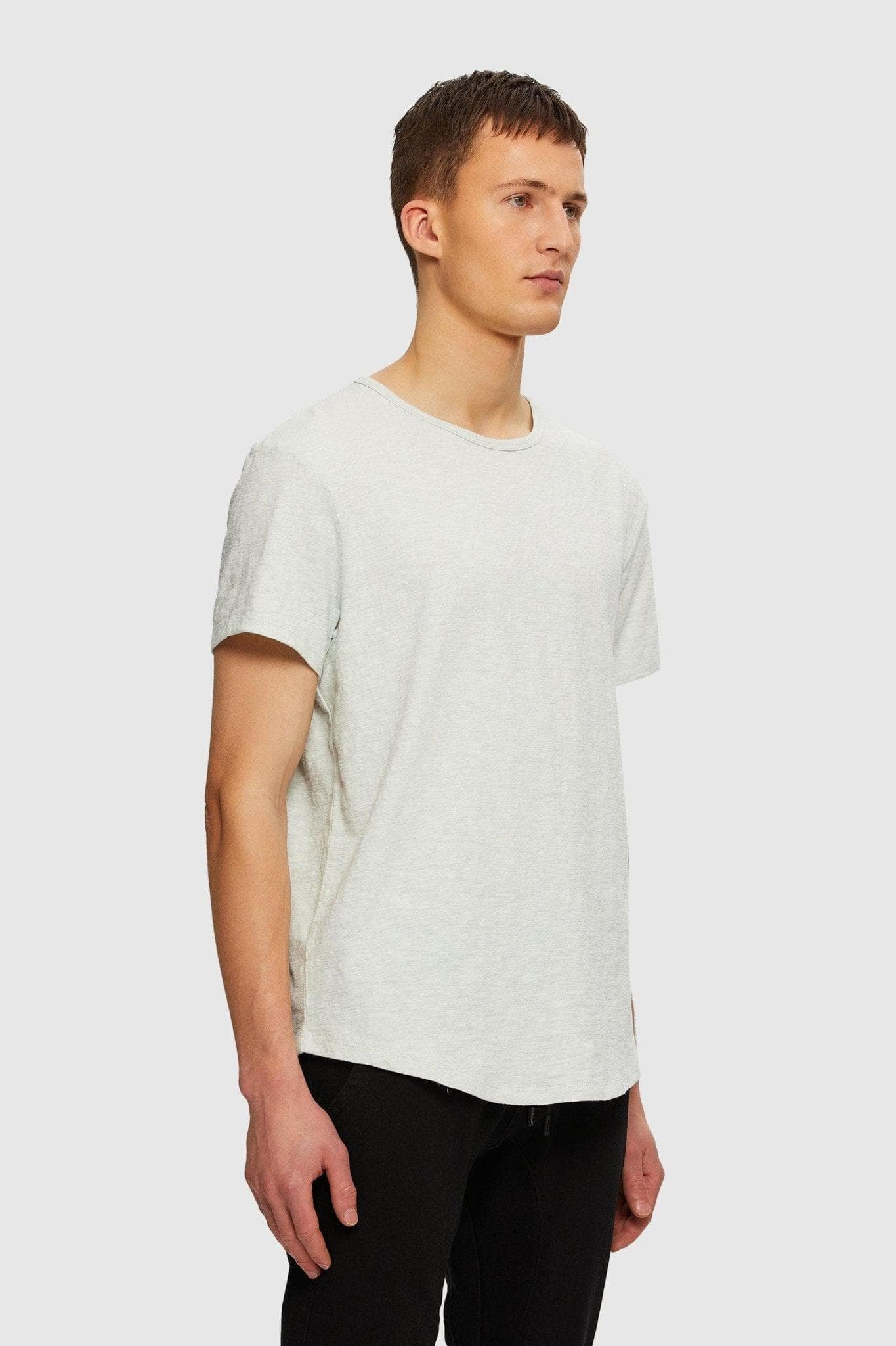 Slub Hi-Lo Tee Charcoal⎪KUWALLA TEE