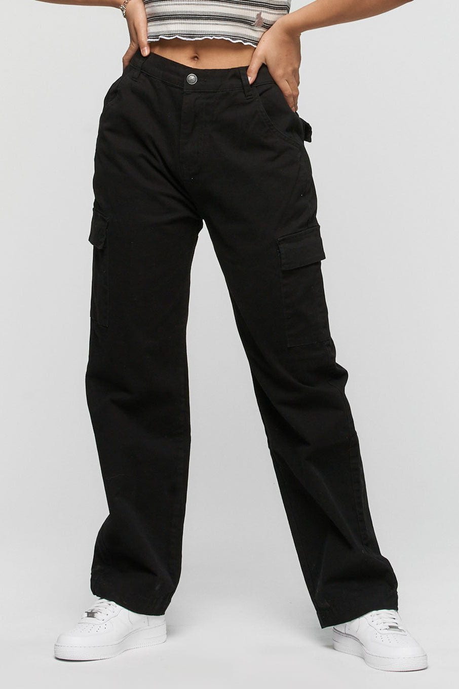 Bell Bottom Knit Pant Black