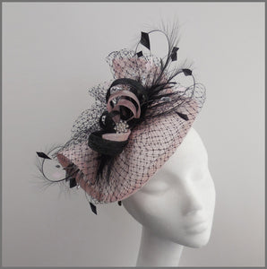 pale pink wedding hat