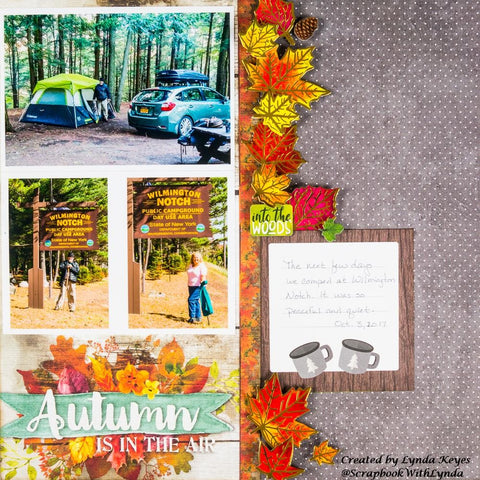 Fall Scrapbook page featuring Paper House Productions paper and stickers