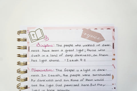 Scripture and observation- Bible journaling