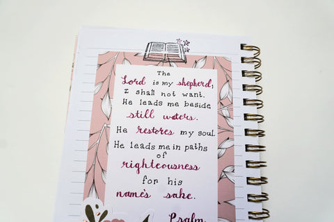 Psalm 23 handlettered- Bible journaling