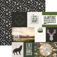 2-sided Scrapbook Paper - Hunting Tags