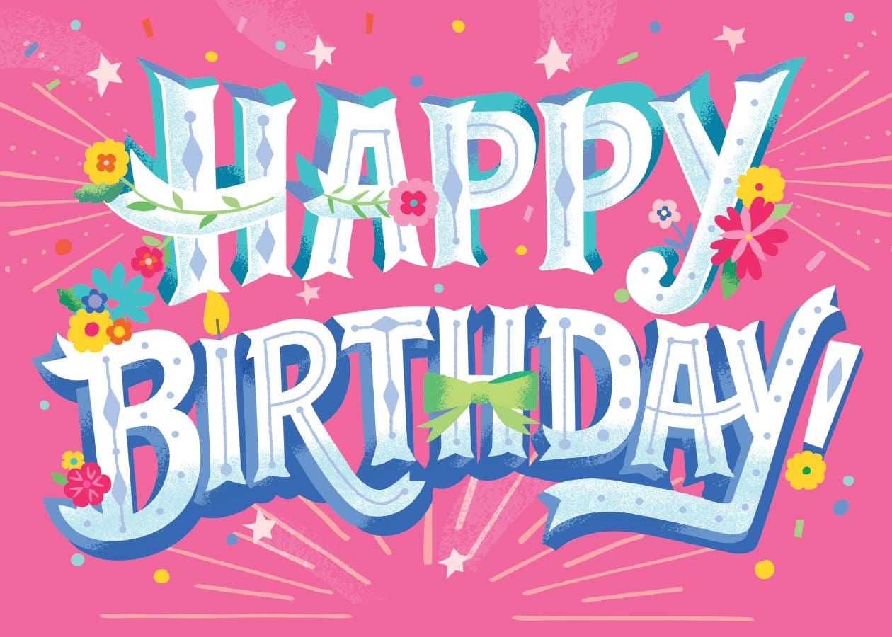 Happy Birthday Glitter Card Paperhouseproductions