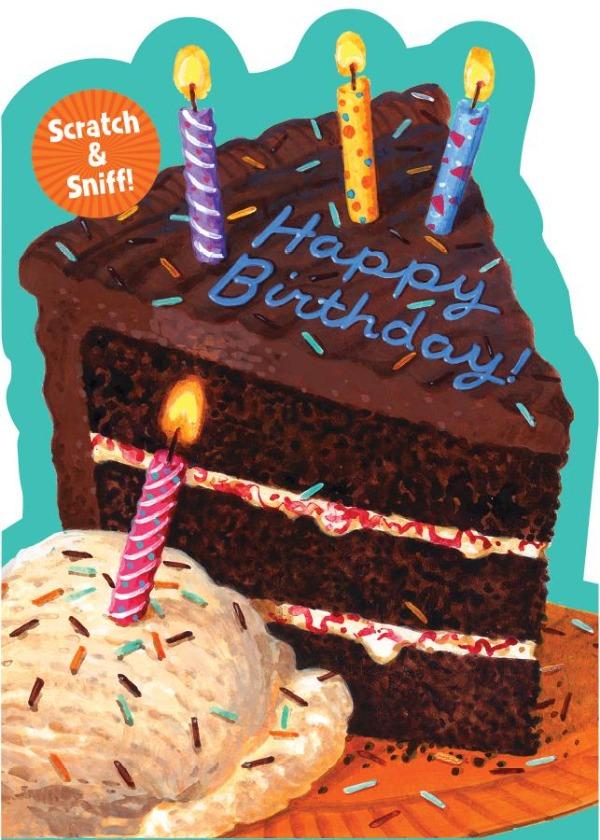 Note Card - Chocolate Cake Scratch and Sniff