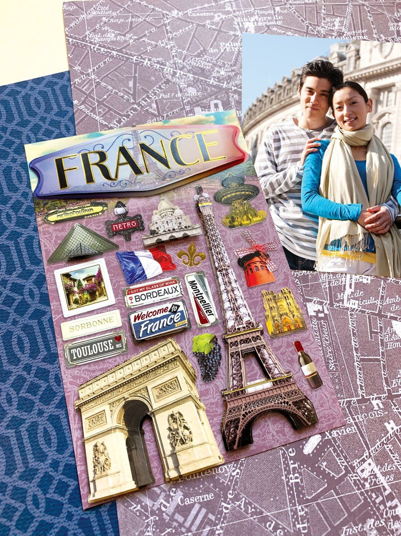 french scrapbook background