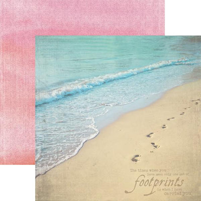 footprints double-sided paper