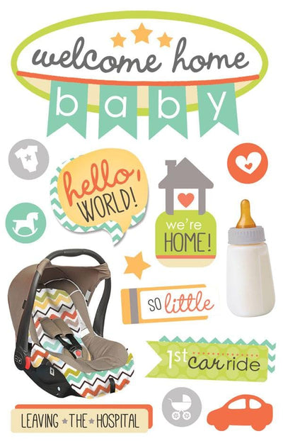 3d Baby Girl Words Stickers #8679 :: Baby Stickers :: Scrapbooking