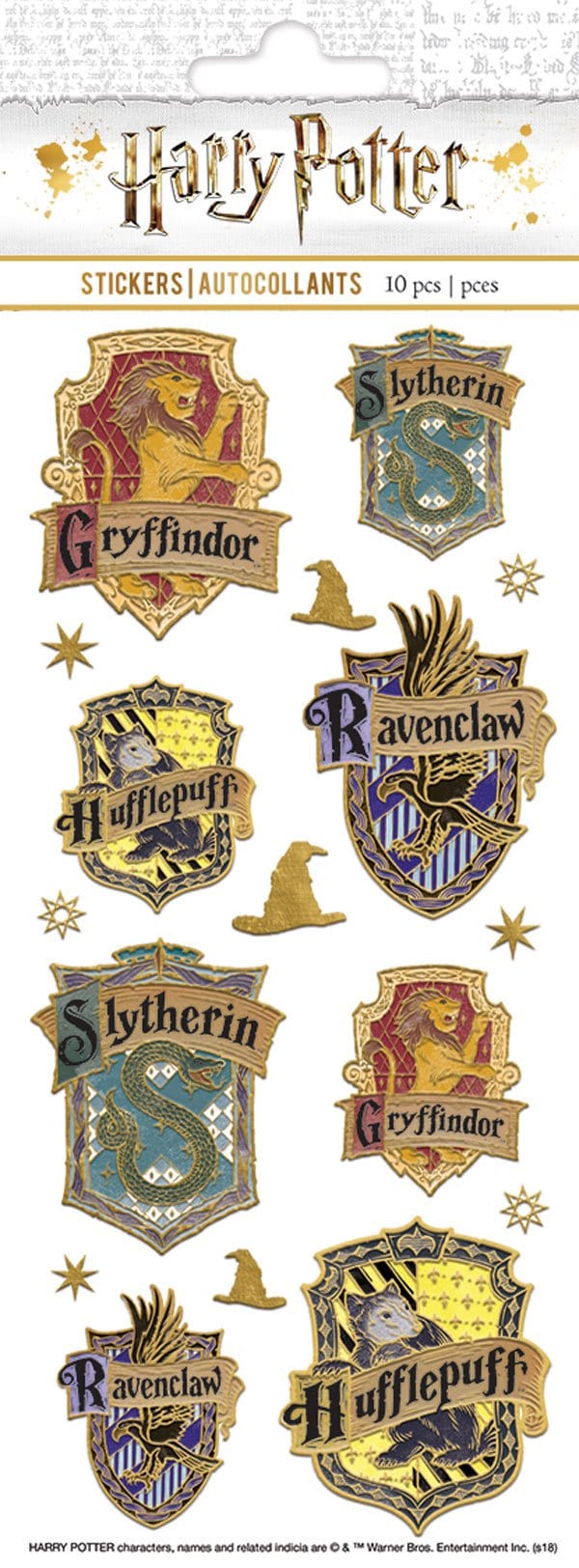 harry potter house crest faux enamel stickers paperhouseproductions