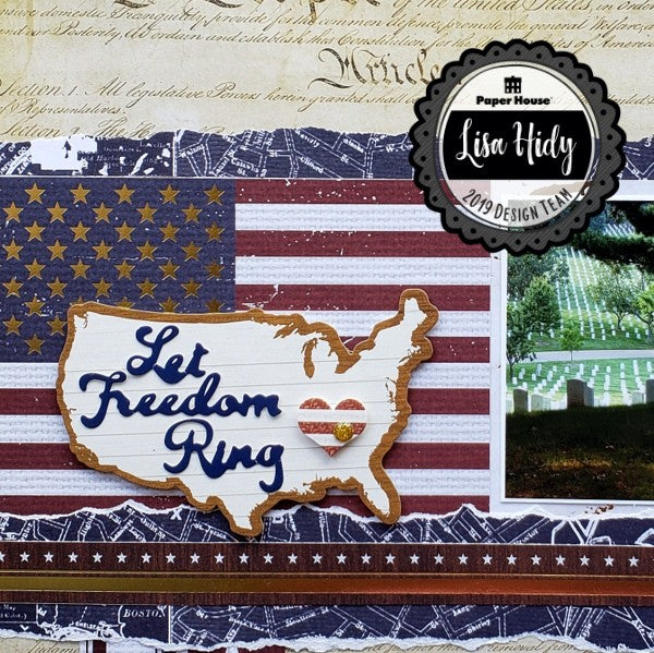 Paper House~12X12 LET FREEDOM RING~BOSTON~ paper crafting kit~Quick Ship