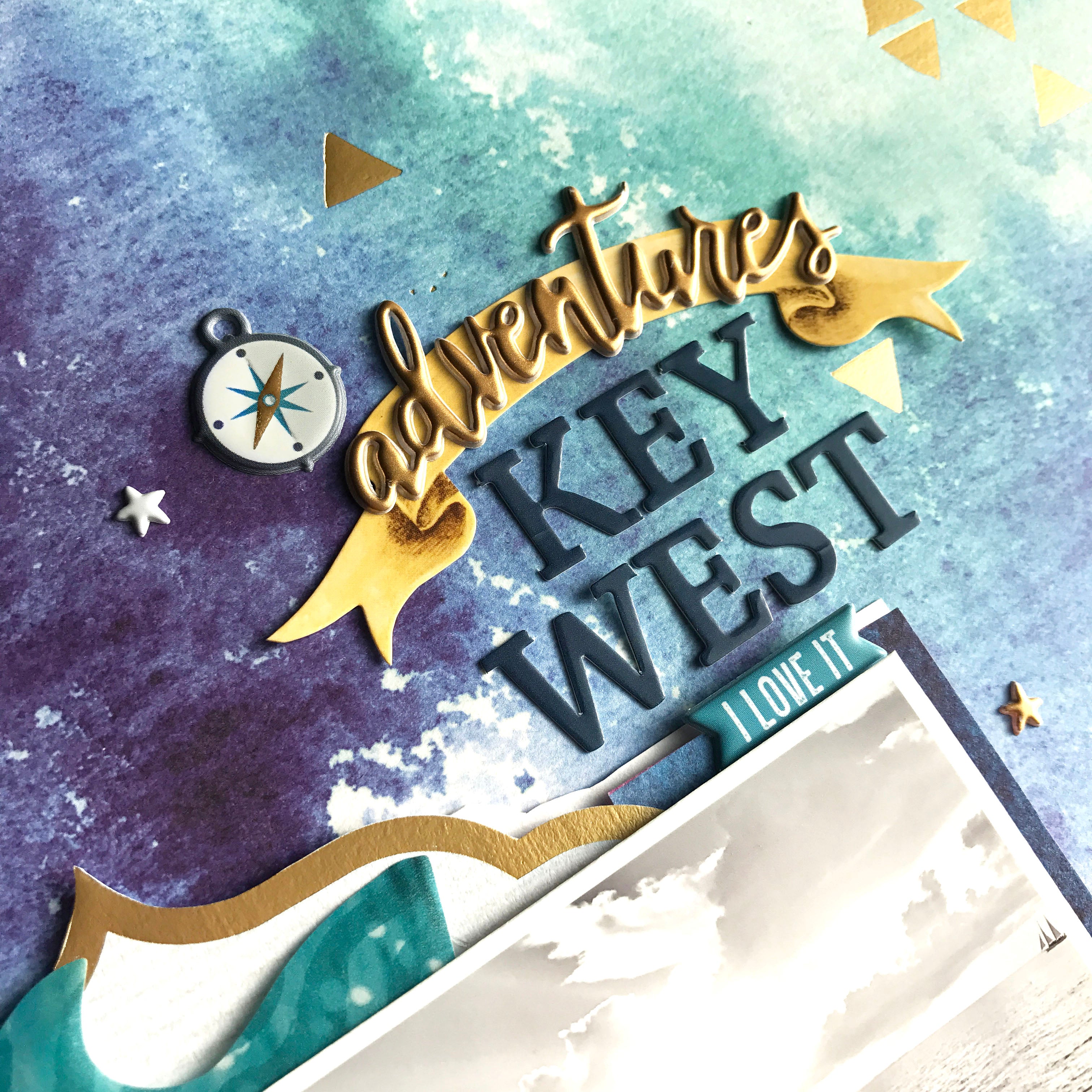 Key West Scrapbook Layout using Paper House Productions