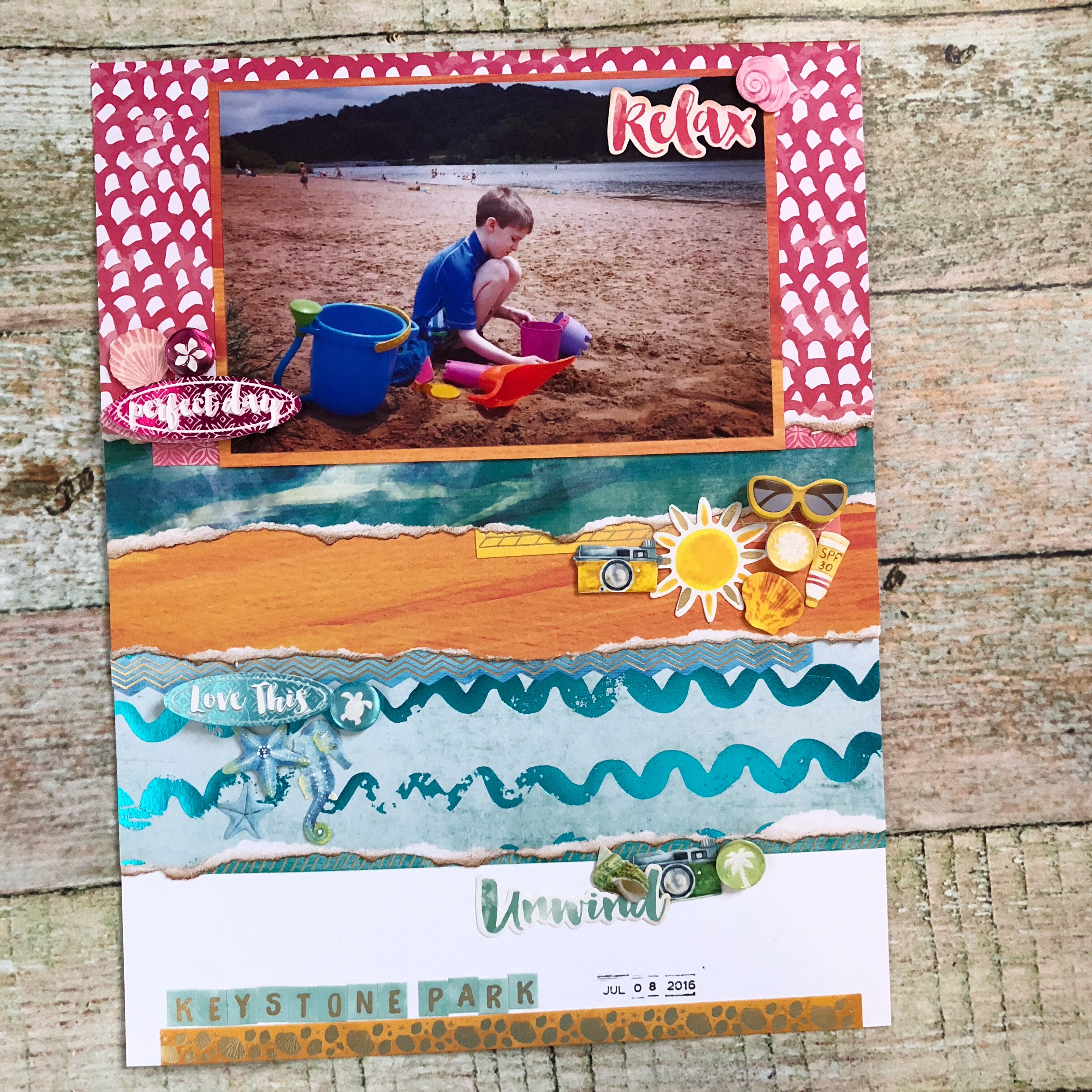 Gone Fishing' Scrapbook Layout – Maria Russell Designs