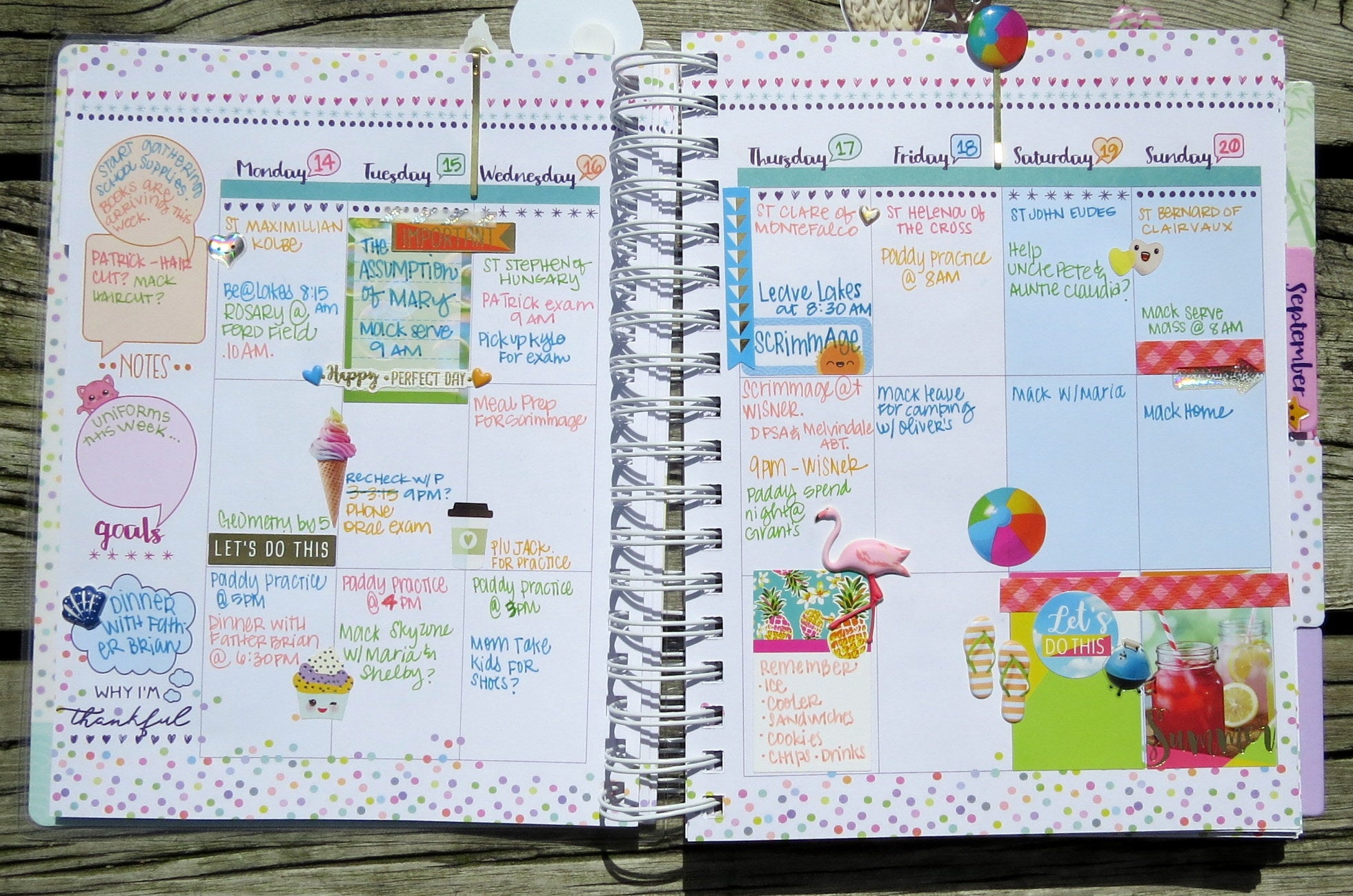 PHP PLANNER POST, AUGUST WEEKLY, Shannon M.