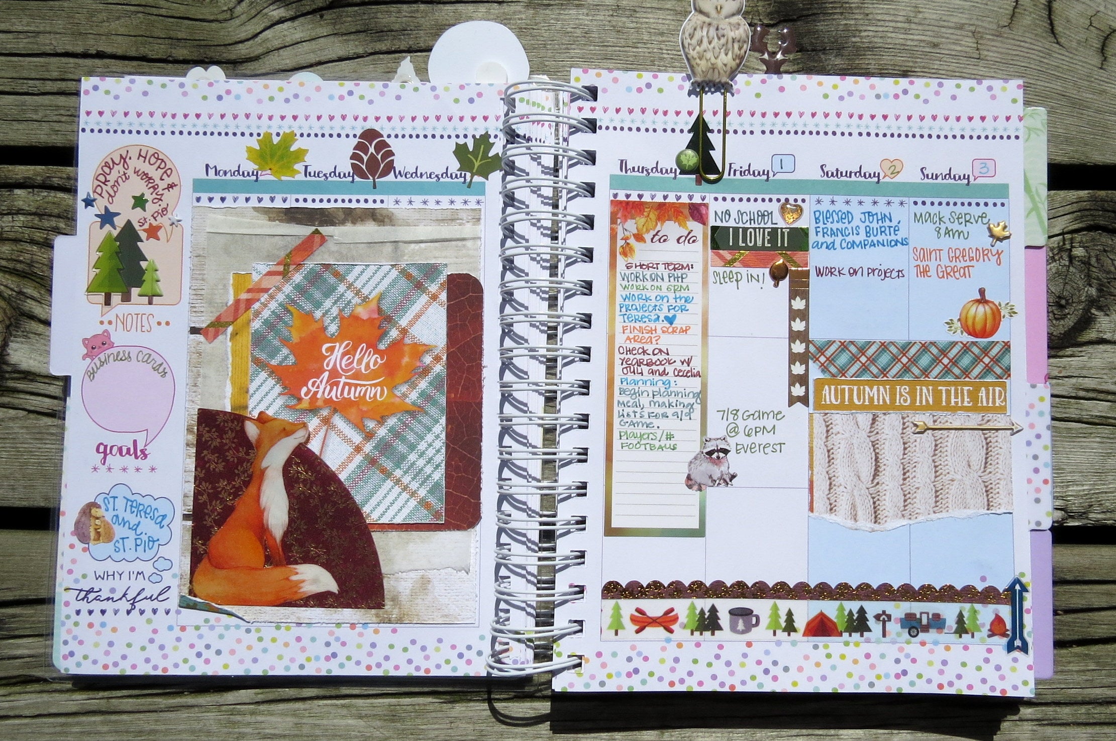 PHP PLANNER POST SEPT, SPREAD PAGE, SHANNON M.