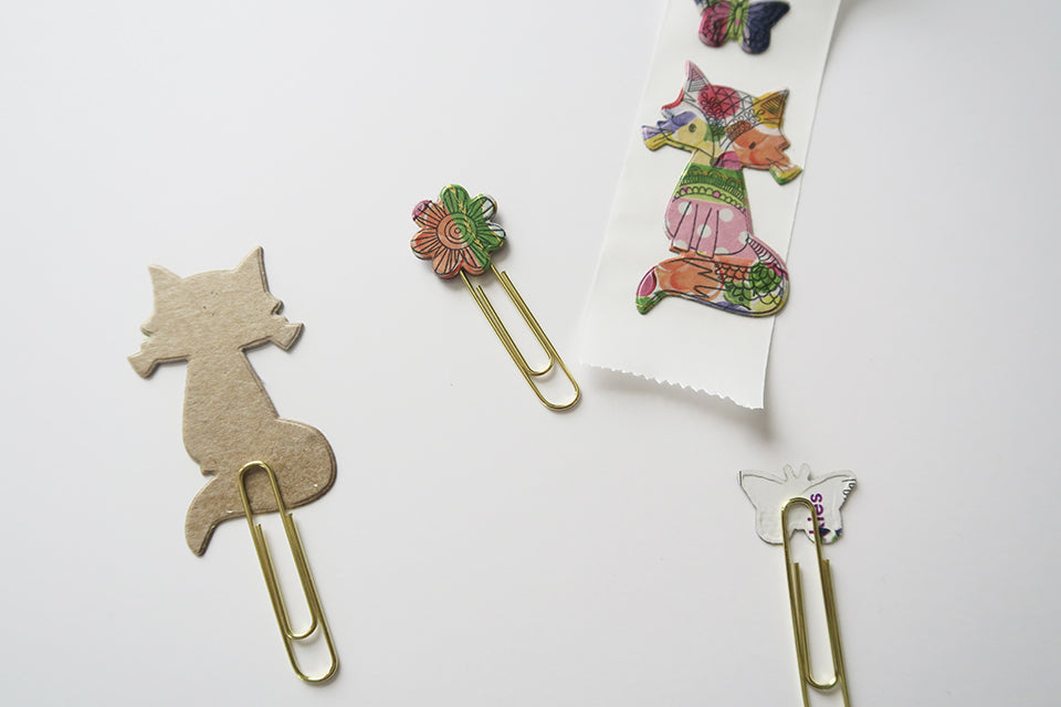 Planner clips using washi tape